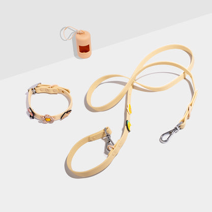 Bundle - Dog Collar, Lead, 5 Charms and Poop Bag Holder